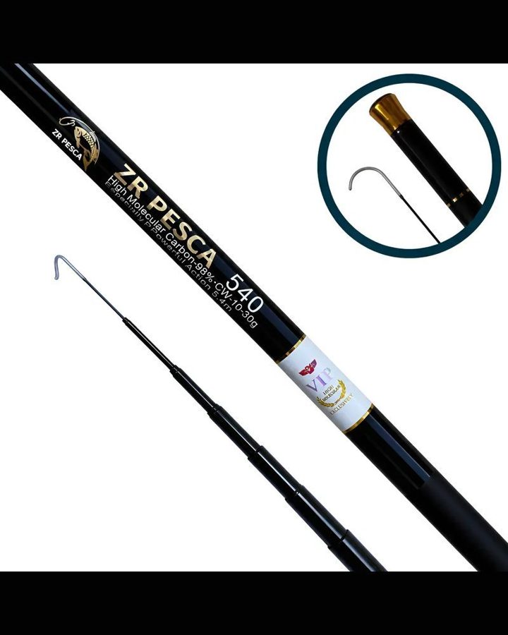 Vara de Pesca 100% Carbono VIP 5,40 MT - foto 1