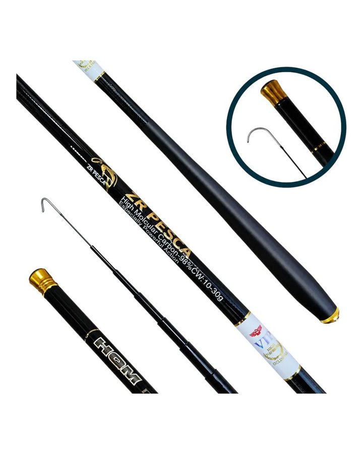 Vara de Pesca 100% Carbono VIP 2,70 MT - foto 1