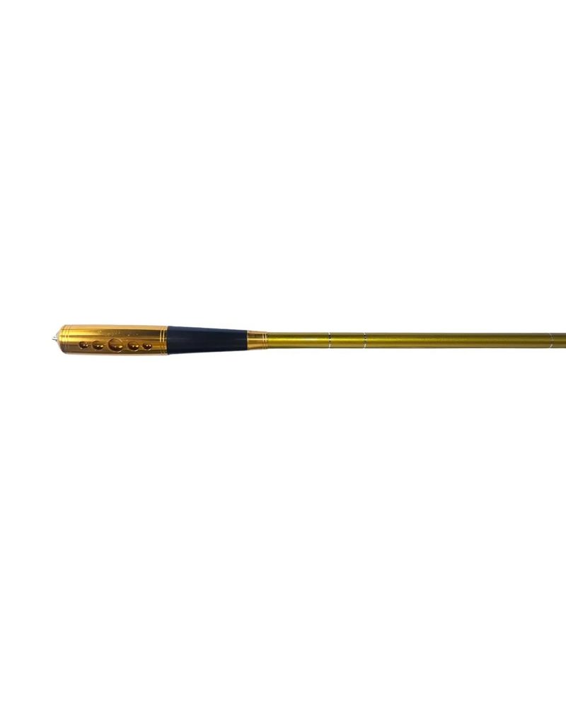 Vara CMIK Dourada 100% Carbono 3,60m - 100% carbono, 7-12 LBS, 4 partes, gomo 1,10cm, 96g, linha 0,25mm - foto 4