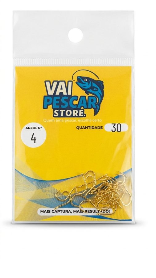 Anzol V. Pescar Nº4 Tn. Dourado C/Farpa