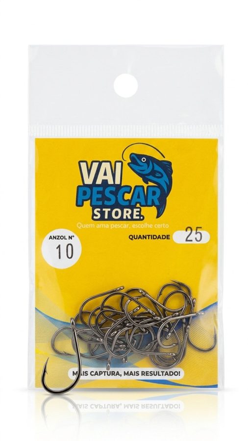 Anzol V. Pescar Nº10 Chinu Black C/Farpa